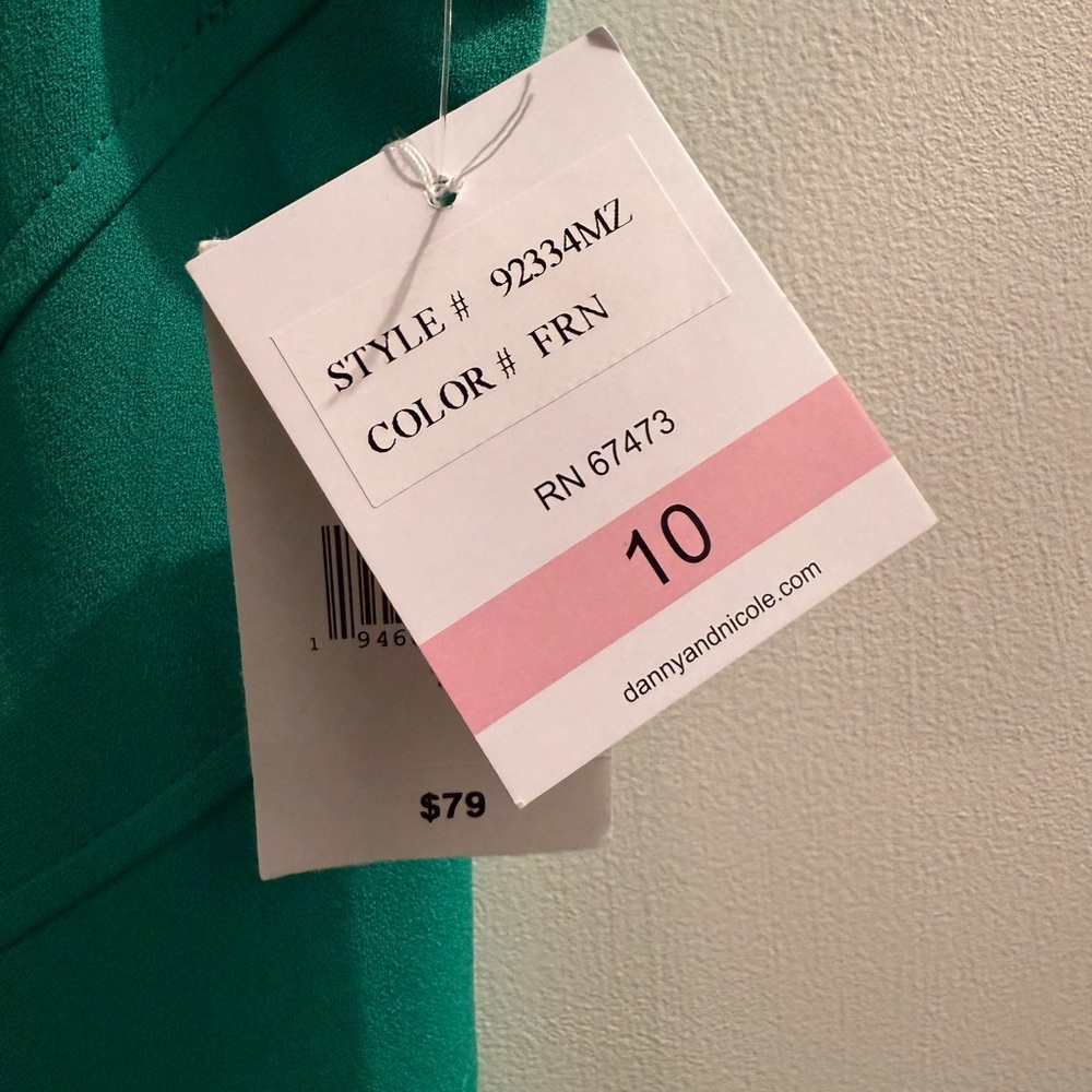 🌿 Danny & Nicole Fern Green Fit & Flare Dress - Size 10 (NWT) - Picture 3 of 4